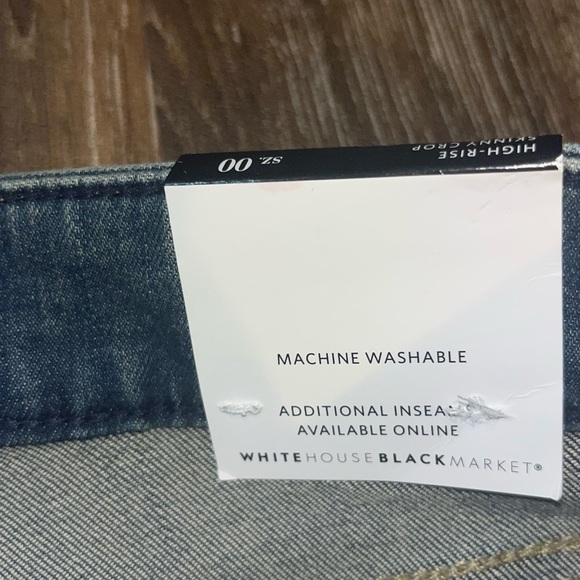 White House Black Market Sculpt Skinny Cropped Jeans High waisted Size 00 Denim - Picture 6 of 11